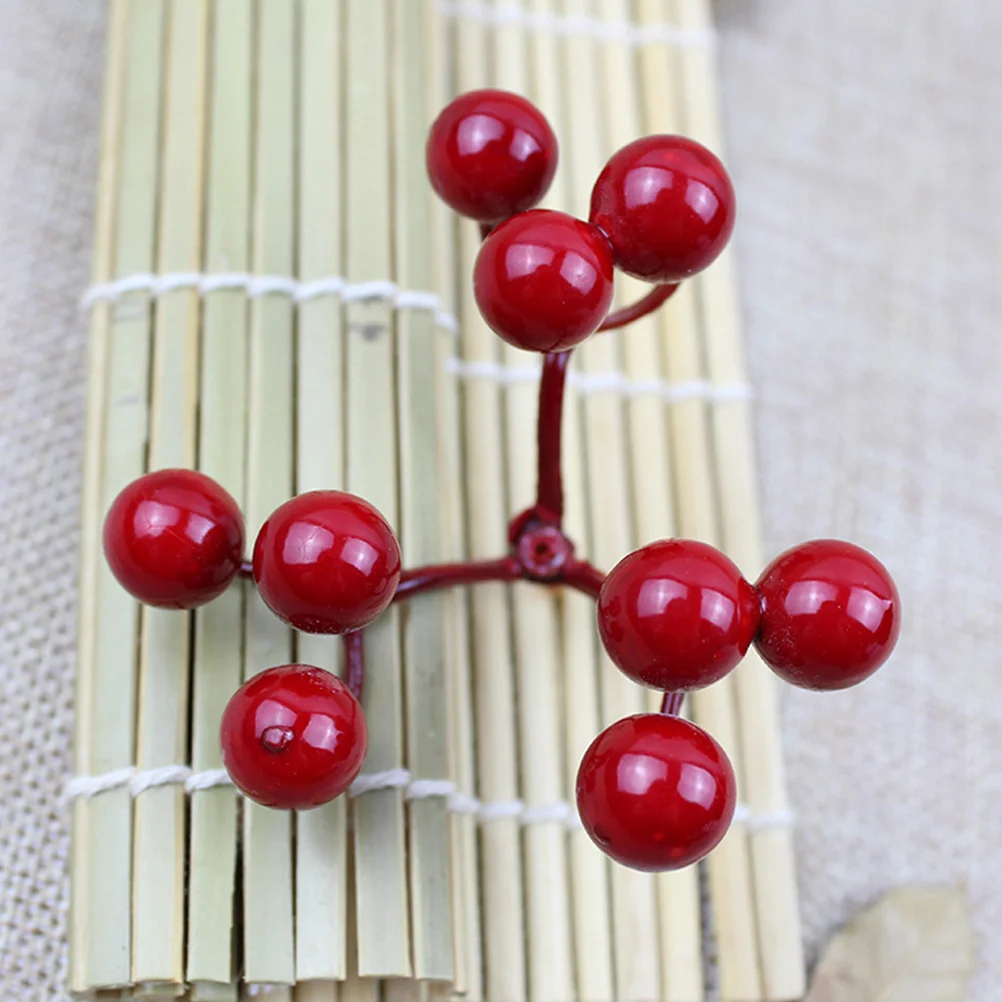 

20Pcs Christmas Red Berry Artificial Branch Simulation Berries for Xmas Tree Wedding Party Rustic Farmhouse Home Decor Holiday