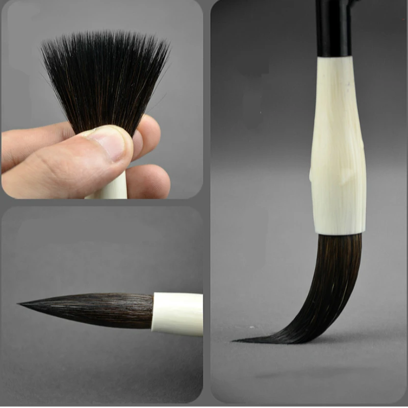 Chinese Calligraphy Brush Pen Set Rabbit Hair Brushes Large Middle Small Regular Running Cursive Script Writing Caligraphie Pen