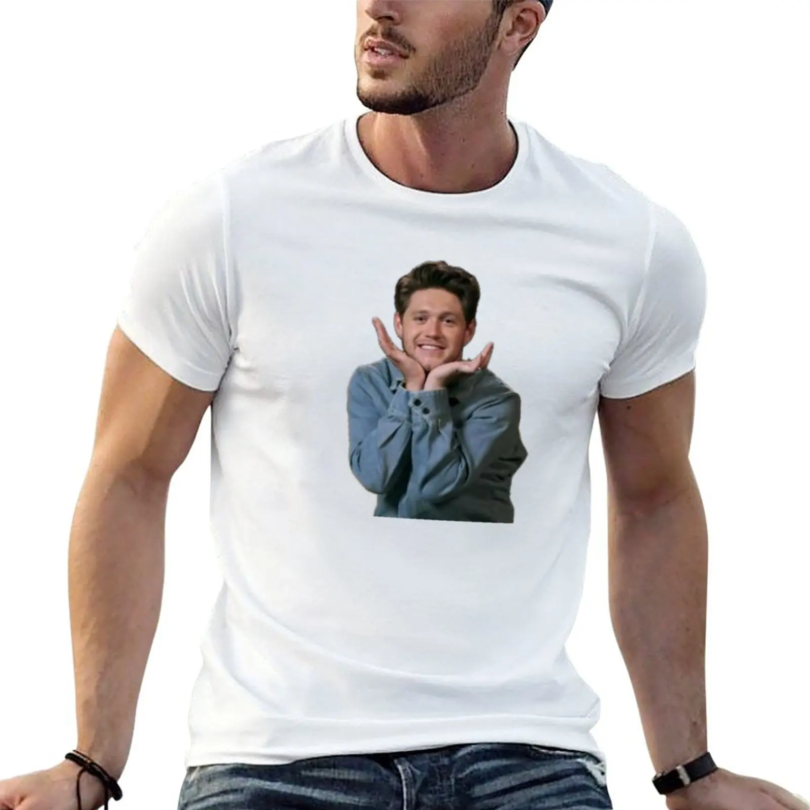 تي شيرت Niall Horan لطيف للصور تي شيرت برسومات مخصصة تي شيرت للرجال