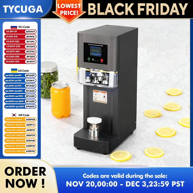 110/220V Automatic Tin Can Sealing Machine 180W Soda Sealer Cup Body Rotation PET Jar Cans Seamers for Cans Milk Tea Coffee Shop