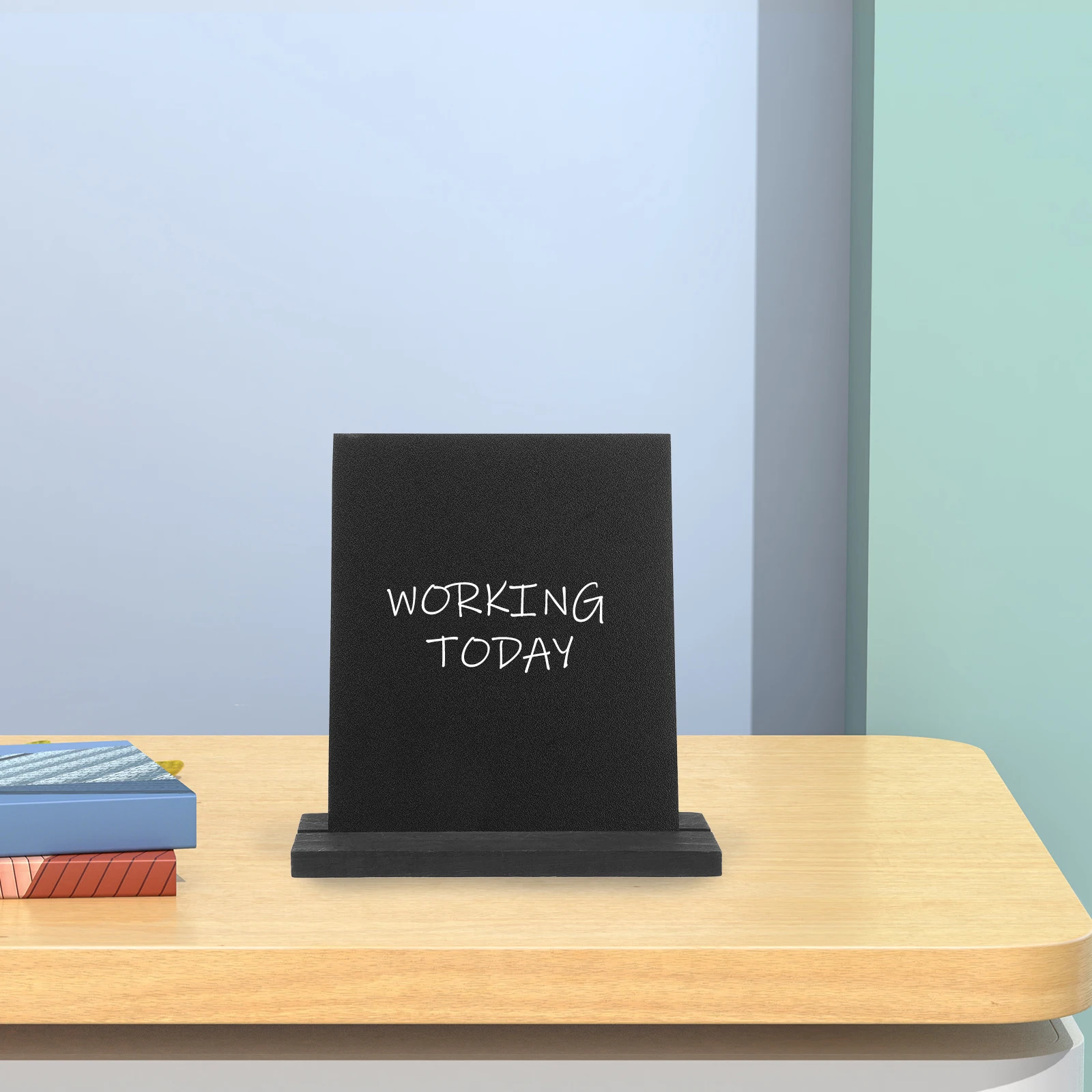 

4Pcs Blackboard Double-Sided Mini Writing Board Solid Base Creative Signs Messages Home Decoration Blackboard Writing Board