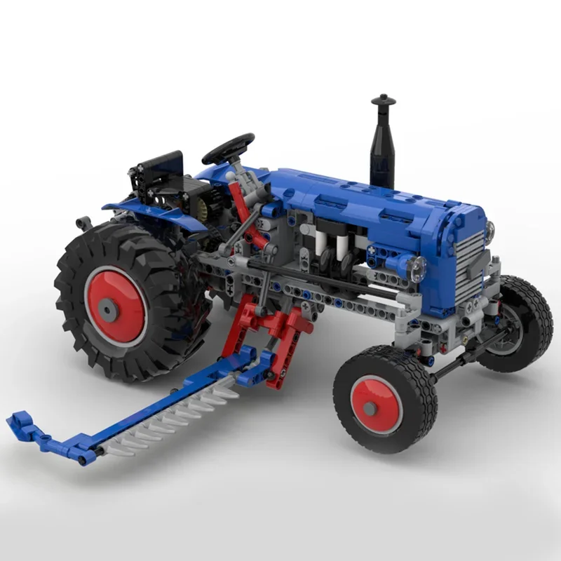 

626 шт. Moc винтажный трактор с косичкой модель прицепа DIY творческие идеи детские игрушки подарки на день рождения технологический блок