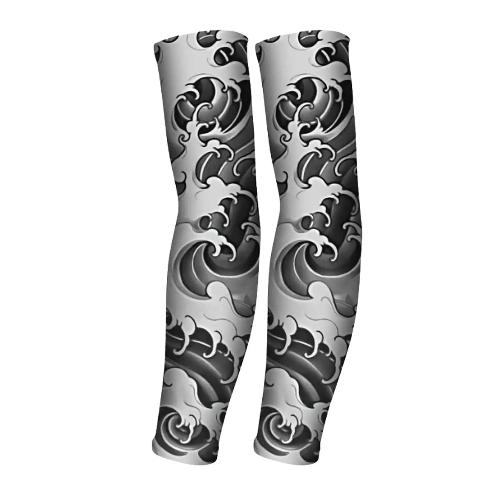 

Tattoo Arm Sunscreen Sleeves for fishing Moisture Wicking UV Protection Fake Tattoo Sleeves for adults