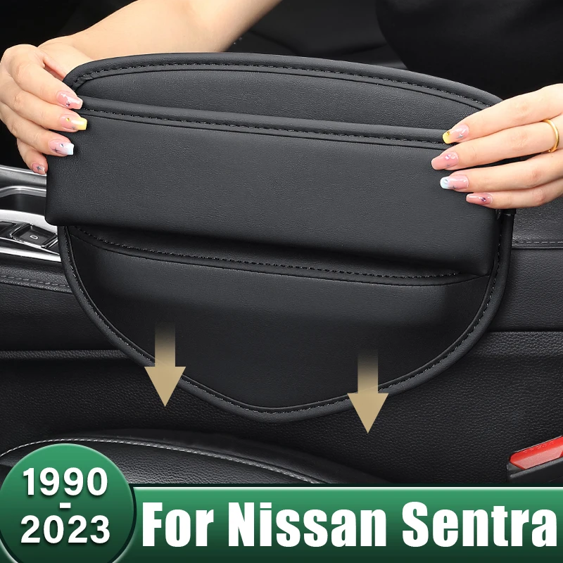 

Car Seat Crevice Slot Storage Phone Holder Box Multi-Functional Bag Cover For Nissan Sentra B13 B14 B15 B16 B17 B18 1990-2023