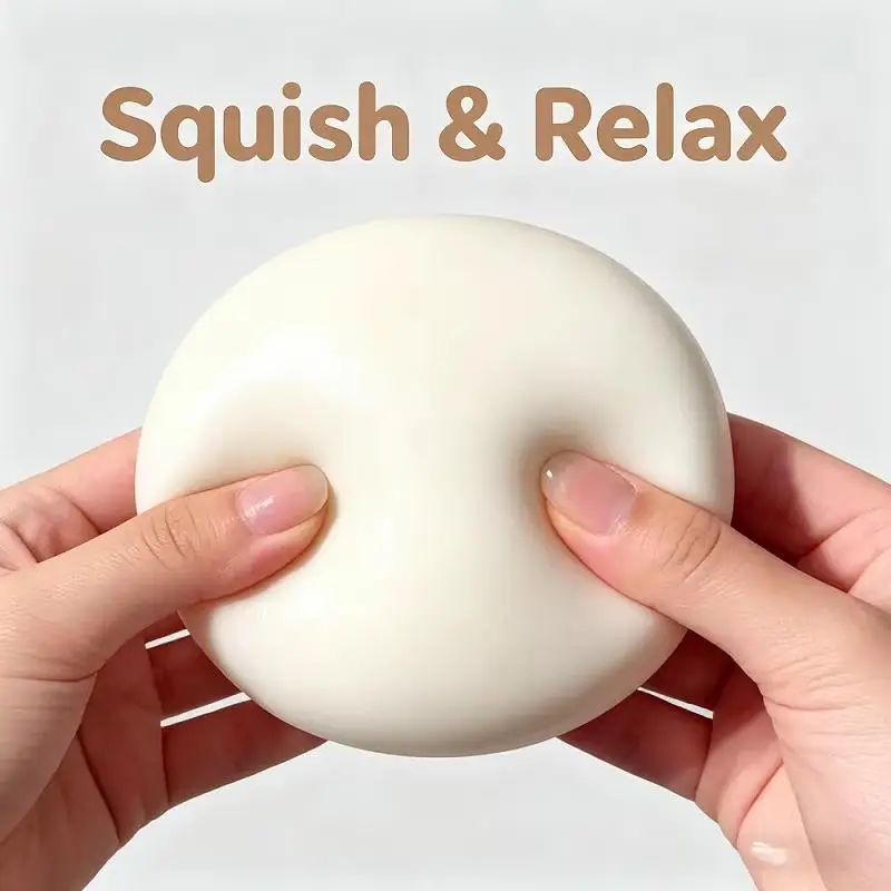 Milky White Yogurt Cake Soft Squeeze Finger Toy 1Pcs Adorable Stress Relief Model Birthday Present For Girls