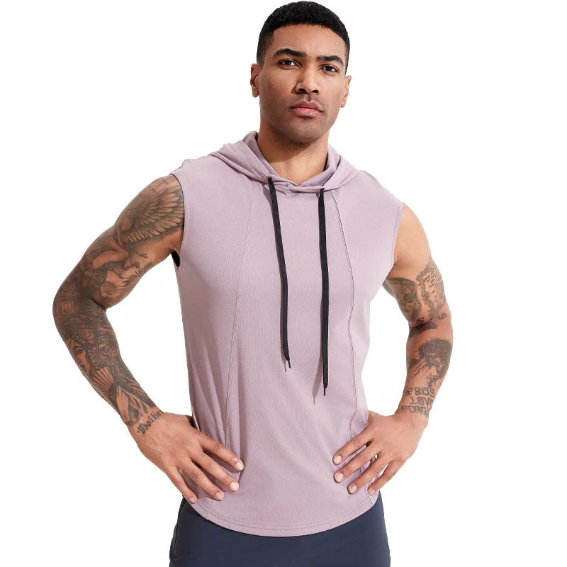 

Training Hoodie Men Sport Vest Yoga Gym Fitness Sleeveless Tank Tops Muscle Bodybuilding Sporty Shirt Running Sports Clothing