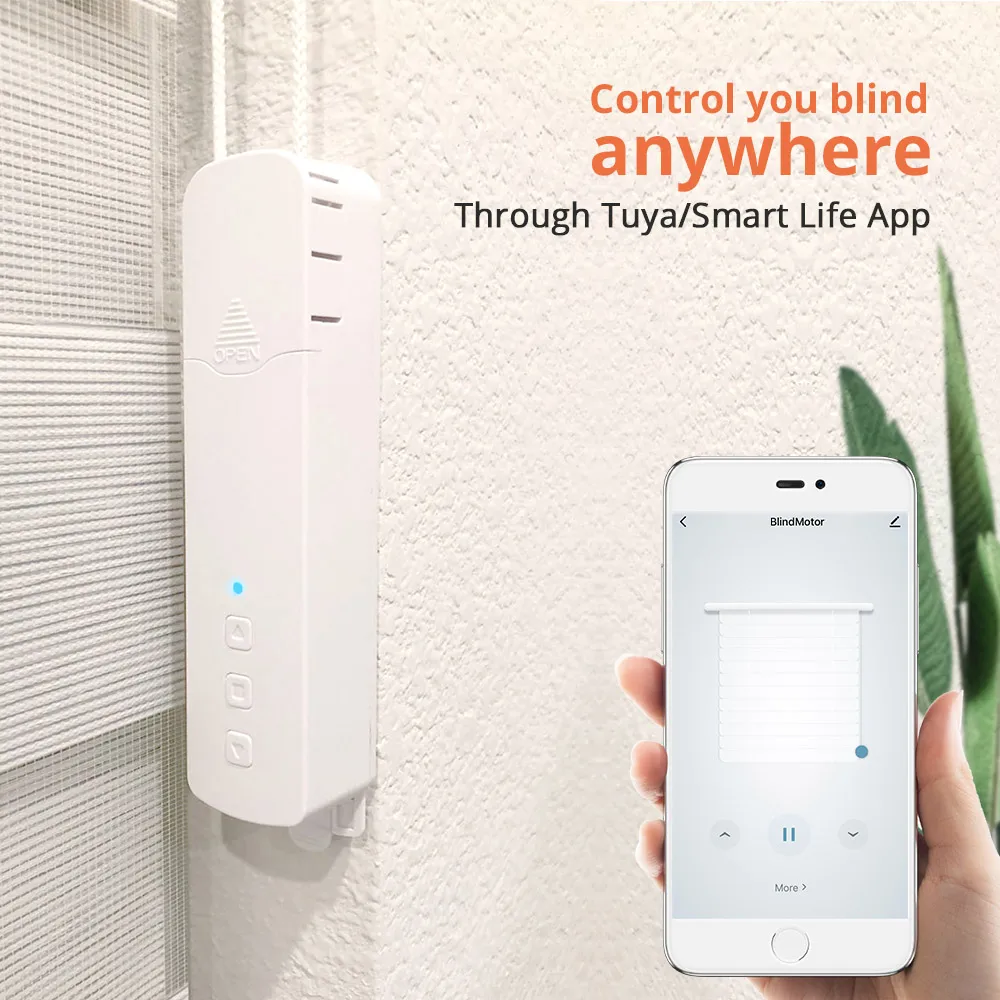 Blindsmart Zigbee Roller Shade Motor work with Homekit，ZMHK-01 Hub Required，Built in Battery Blind Siri Voice Control