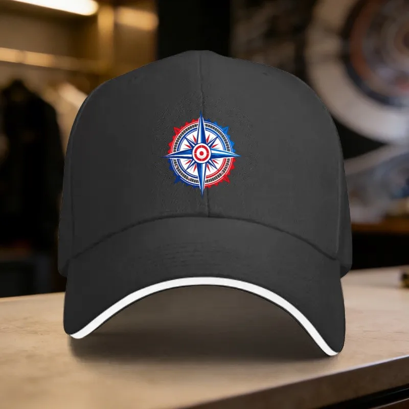 Nautical Compass Design Adjustable Baseball Cap Lightweight Vintage Style for Men Women Ideal Gift