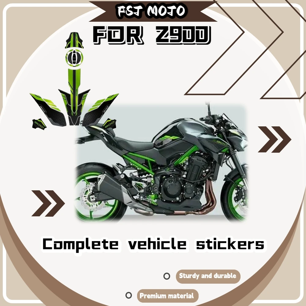 For Z900 Thick 3D Epoxy Protective Tank Stickers Buffer Flying Gravel & Zipper Rubbing Reduce Fuel Tank Scuffs