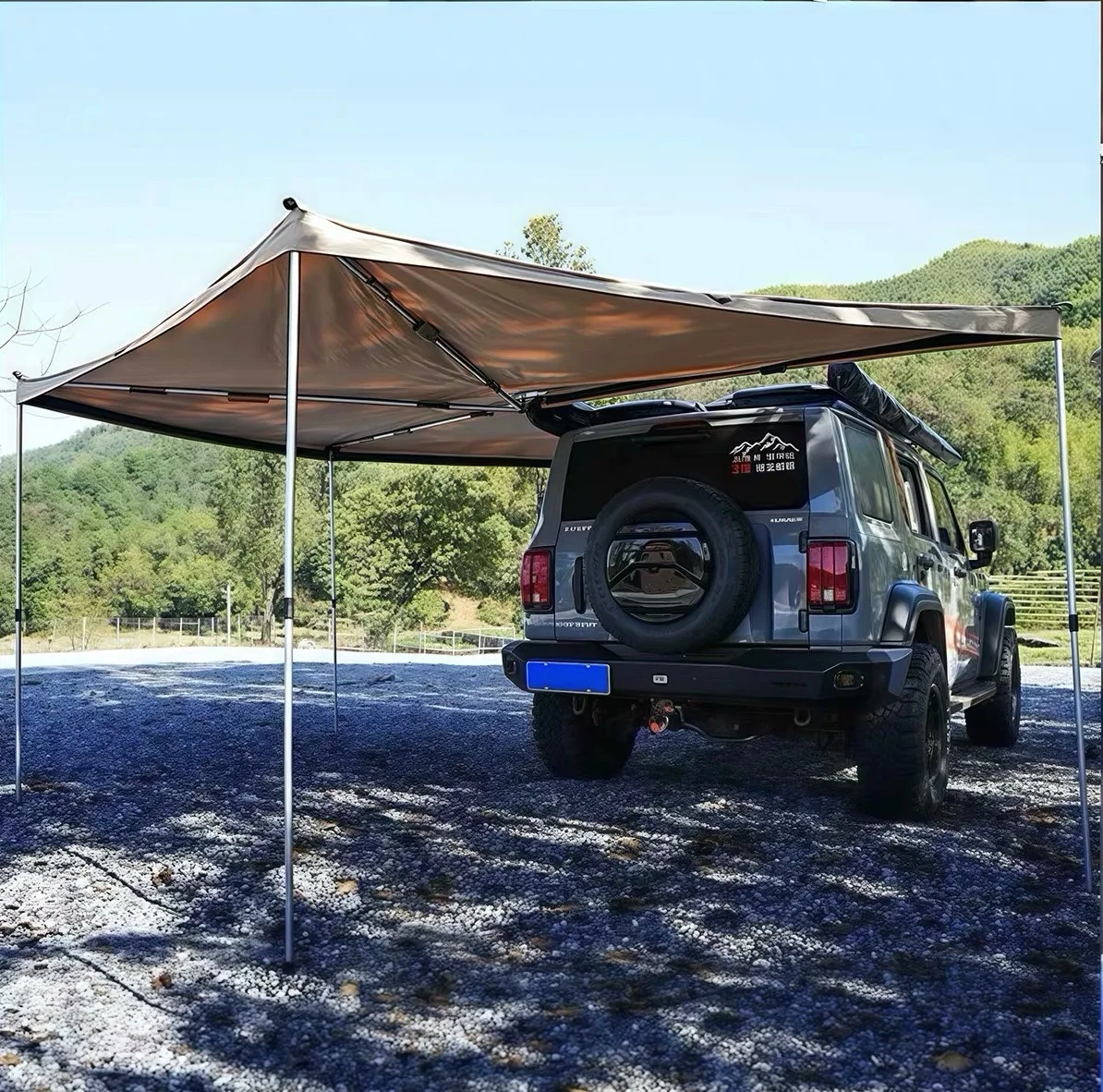 Foldable Truck Awning / Portable Outdoor Pickup Side Awning For Camping