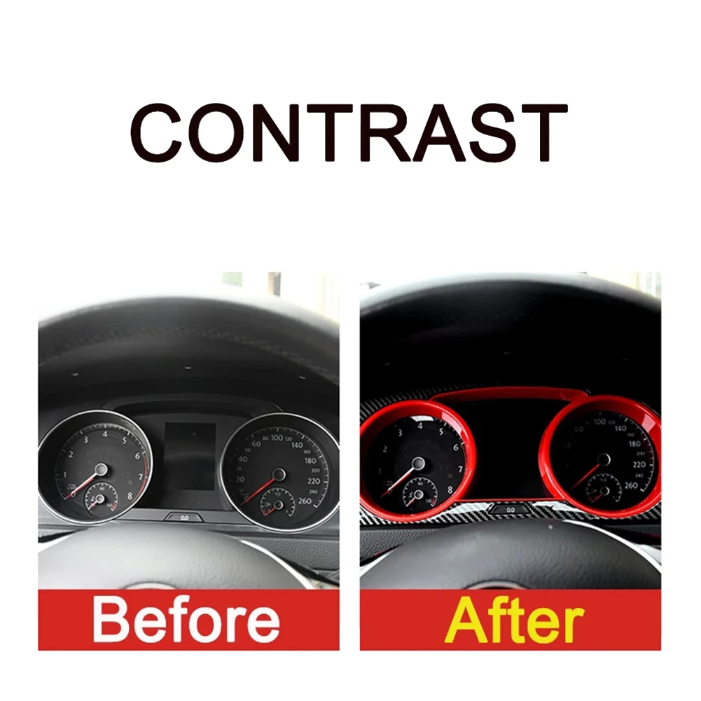 A10E-Car Interior Dashboard Tachometer Speedometer Frame Panel Cover Trim For-Golf 7 7.5 MK7 2015-2019 Accessories