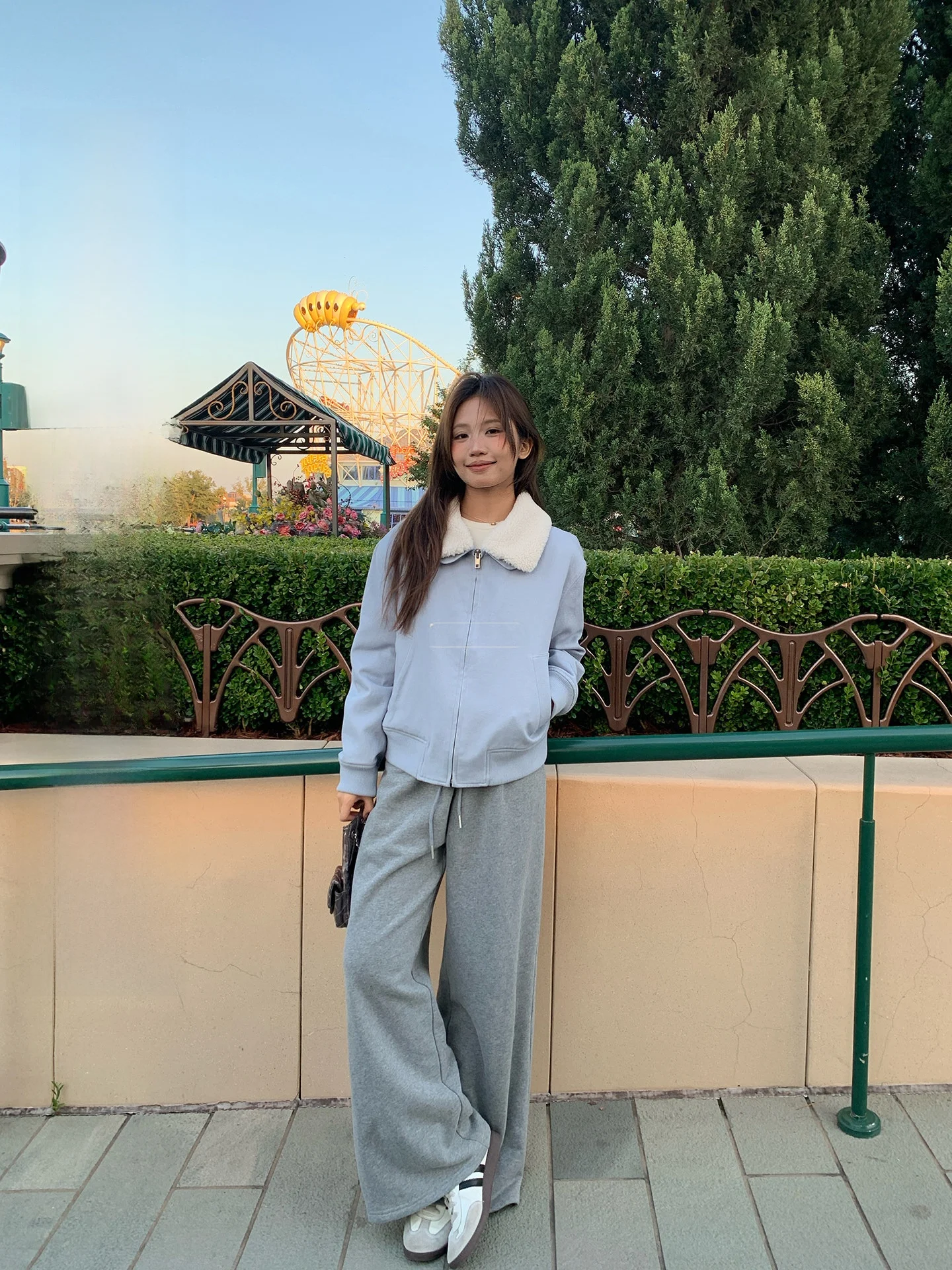 

Женская свободная повседневная хлопковая куртка-бомбер YOKLASS, светло-голубая, с отложным воротником, в корейском стиле, осенне-зимняя верхняя одежда