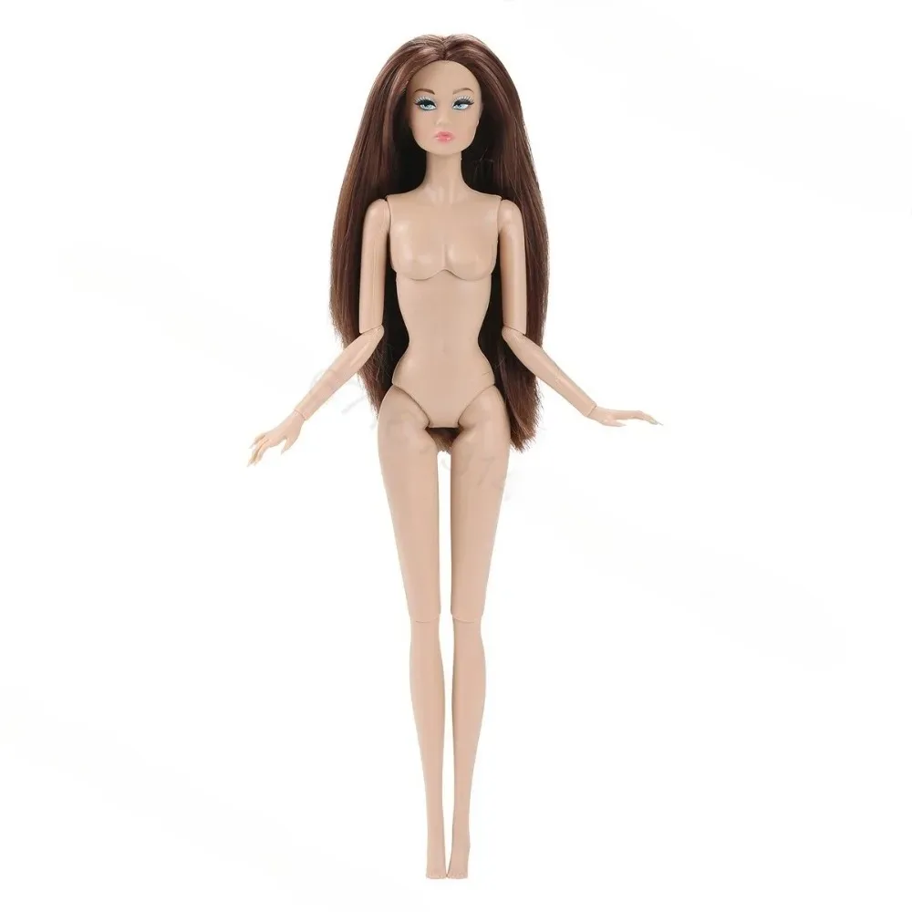 2025 nieuw ontwerp 1/6 Supermodel pop / 32 cm naakt pop met bruine normale huid steil krullend haar / 12 gezamenlijk beweegbaar lichaam + hoofd