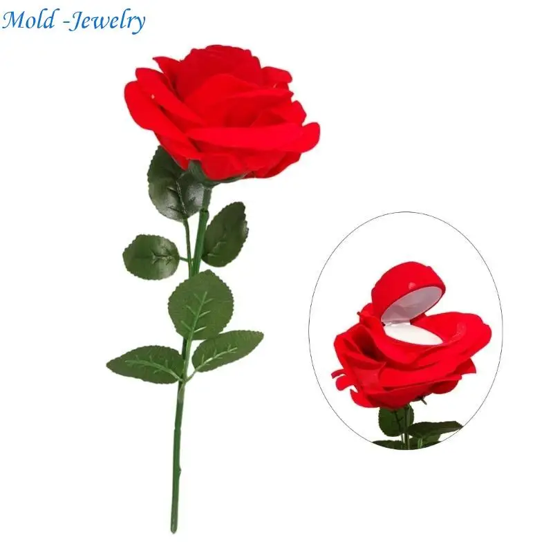 

69HB Rose Ring Box Wedding Ring Cases for Engagement Ceremony Anniversaries Wedding