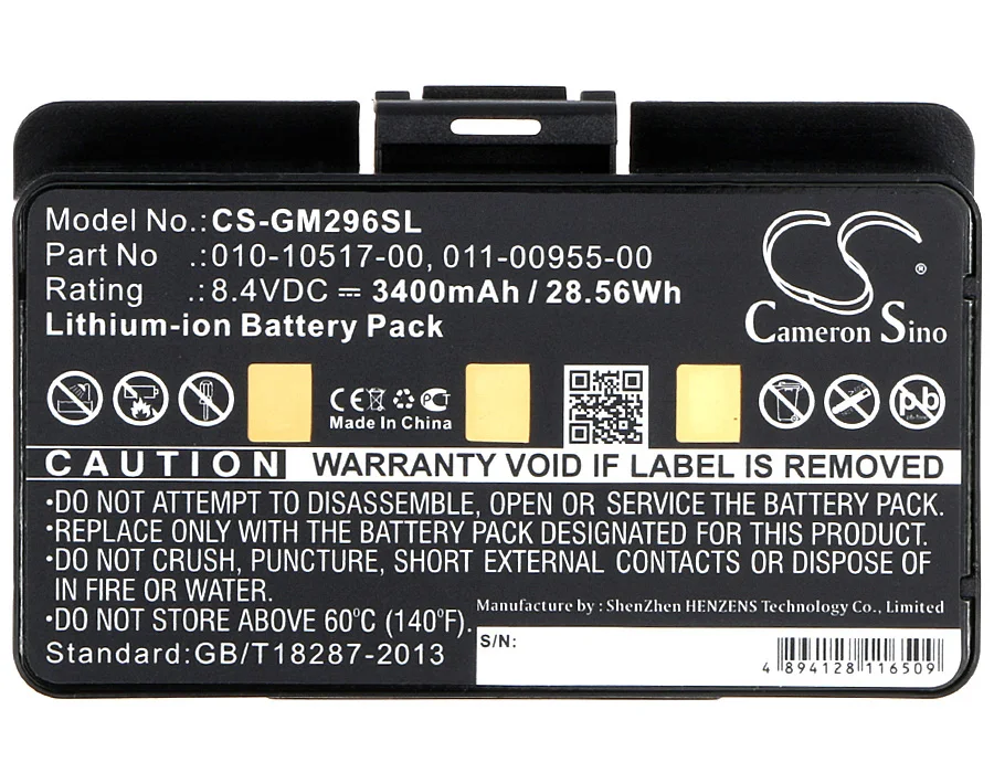 

3400mAh 8.4V 28.56Wh GPS, Navigator Li-ion Battery for Garmin 010-10517-00 011-00955-00 010-10517-01 010-00543-00 GPSMAP 276