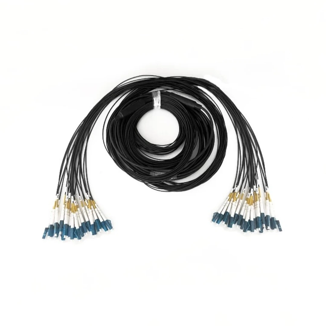 24C Armored Fiber optic Patch cord singlemode LC SC FC ST TPU 200m 250m 300m LSZH outdoor waterproof 24 cores fibers jumper FTTH