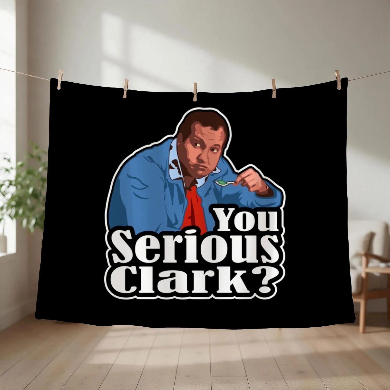 You Serious Clark - Christmas Vacation Cousin Eddie Throw Blanket couch cozy soft plush fuzzy picnic outdoor blanket