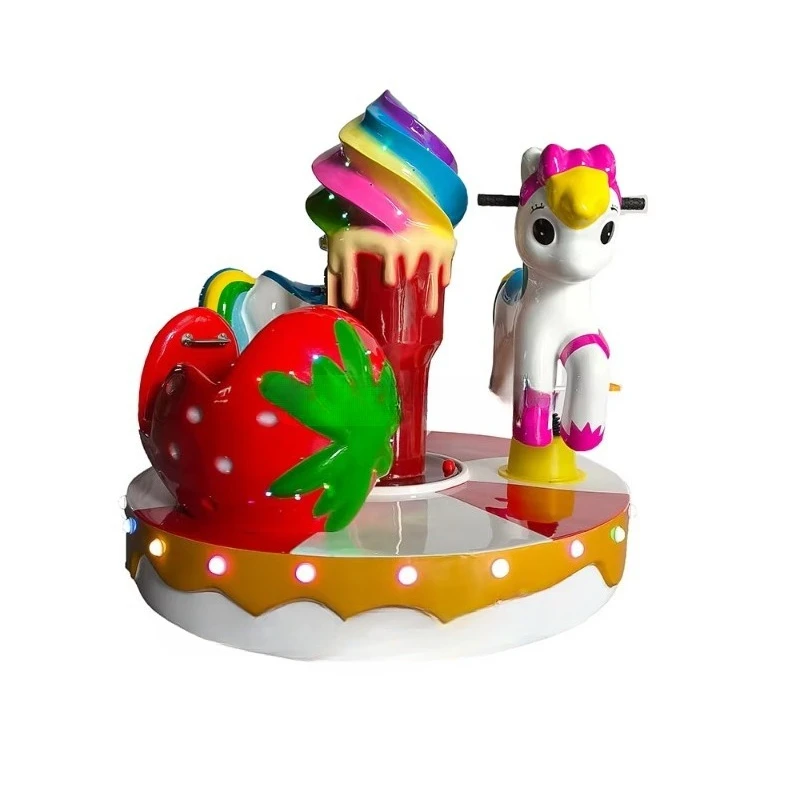 

Детское игровое оборудование: аттракцион «Вращающиеся лошадки» на 3 человека, 220В, для парков развлечений (на монетоприемнике)