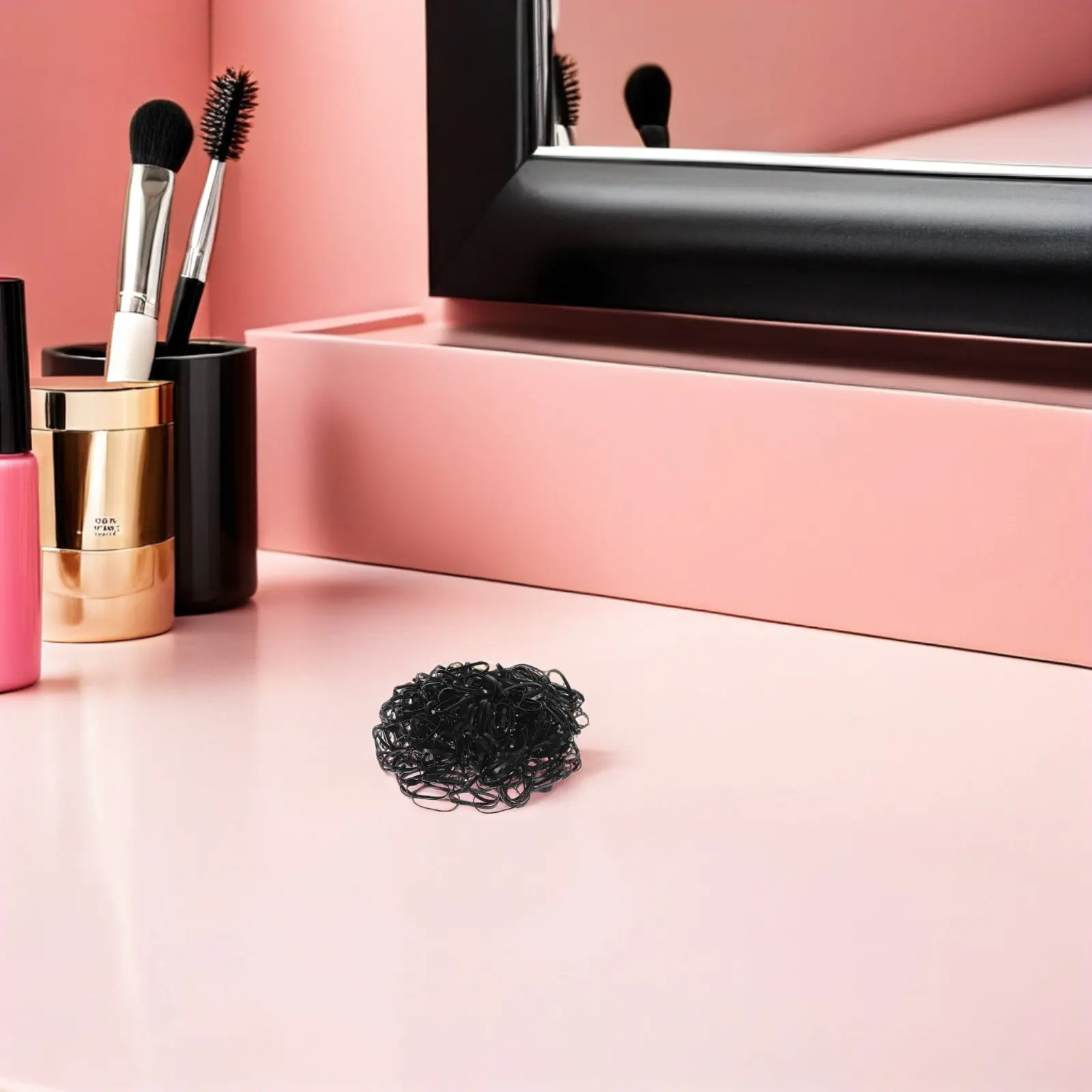 

300 шт. черных мягких эластичных резинок для волос, маленькие резинки для повседневного использования, для плетения кос и укладки хвостов, черные эластичные резинки