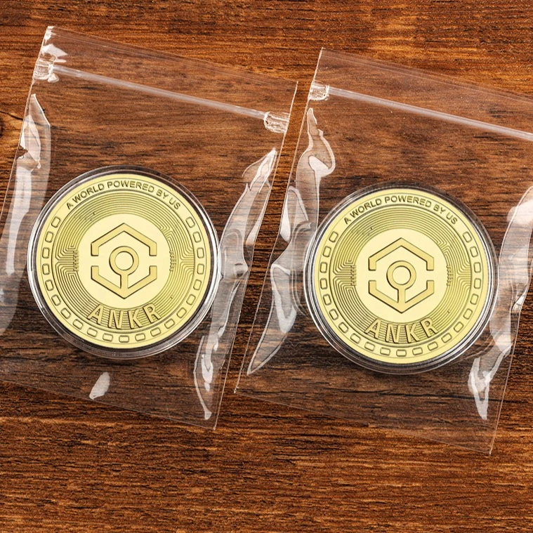 ANKR Crypto Souvenir Coins Gold Plated Physical Currency Collection Coin Home Decorations