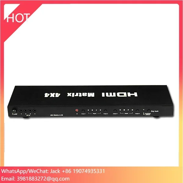 Mixer splitter con interruttore ottico audio/video Matrix 4X4 a 4 porte