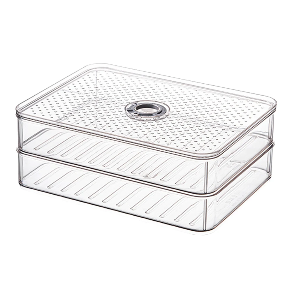 

Food Grade Quick Freezer Square Container Fridge PET Lightweight Boxes Refrigerator ganizer Fruit Storage