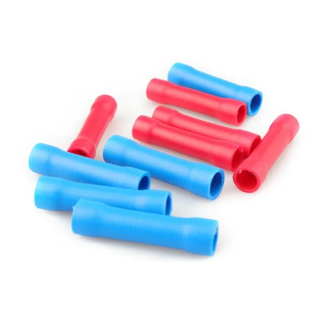 무료 배송 와이어 커넥터 모듬 절연 와이어 빨간 엉덩이 커넥터 전기 압착 단자 BV1.25