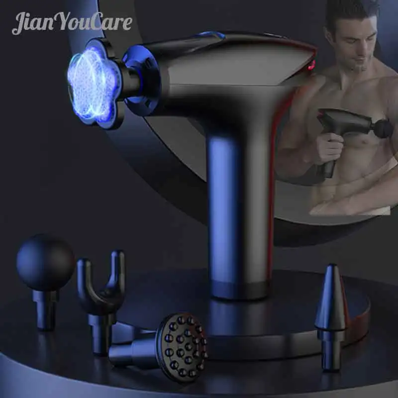 JianYouCare Icy Cold Compress Massage Gun Electric Percussion Pistol Massager Portable Deep Tissue Muscle Relax Body Relaxation