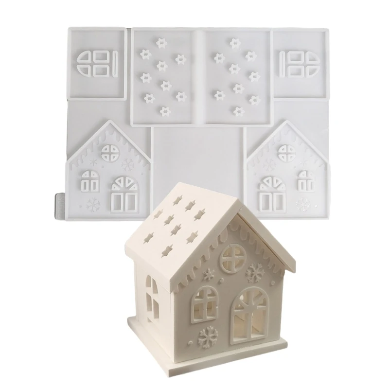 

Easy to Use Silicone Christmas House Crafting Mold Christmas House Silicone Ornament Molds Suitable for Art Enthusiasts