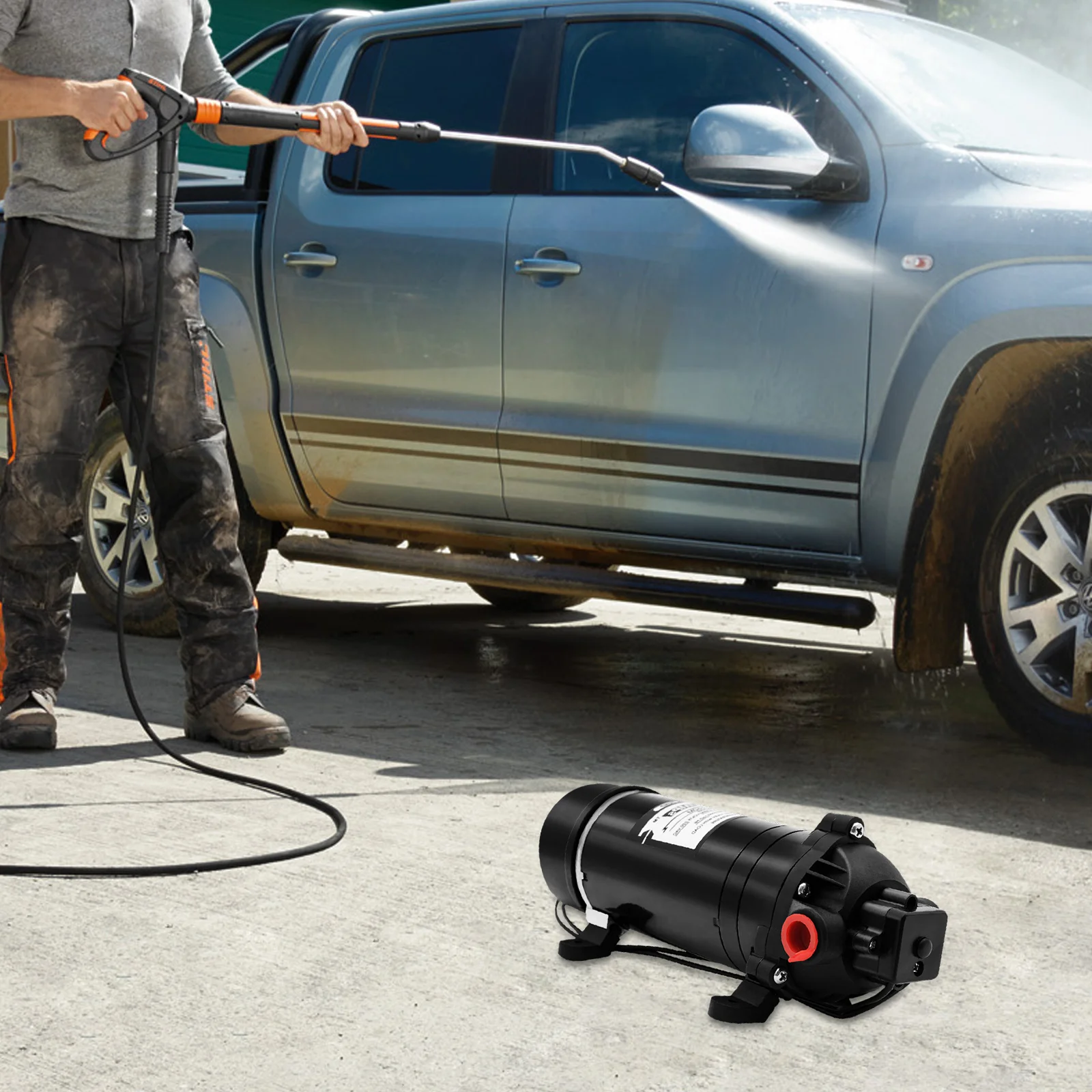 120W 160PSI Elektrische Wasserförderpumpe 1,4 GPM Selbstansaugende Membranpumpe für Hochdruckreiniger, Wohnmobile und landwirtschaftliche Sprühgeräte – Detail 27