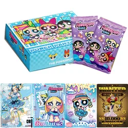 New Genuine Powerpuff Girls Anime Collection Card Bubble Furry Character Game Card Toy Children's Birthday Gift