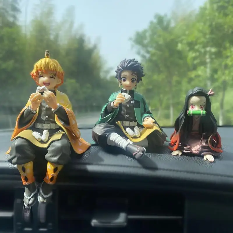 Adornos de decoración de coche Demon Slayer, modelo Kamado Tanjirou, adornos bonitos de dibujos animados, Kamado Nezuko, piezas de automóvil, regalo de vacaciones