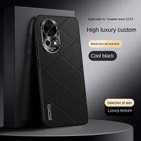 For Huawei Nova 13 13 Pro high-luxury vegan leather metal lens protection anti-drop and anti-fingerprint phone case