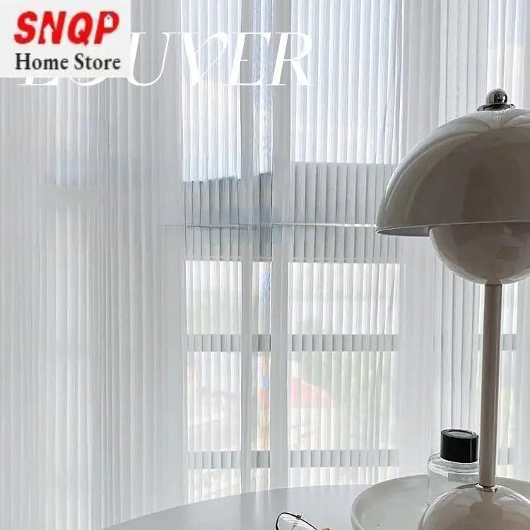 Fashion Luxury White Tulle Curtains for Living Room Bedroom Window Screen Light Tight Balcony Dining Room Elegant Beautiful Door