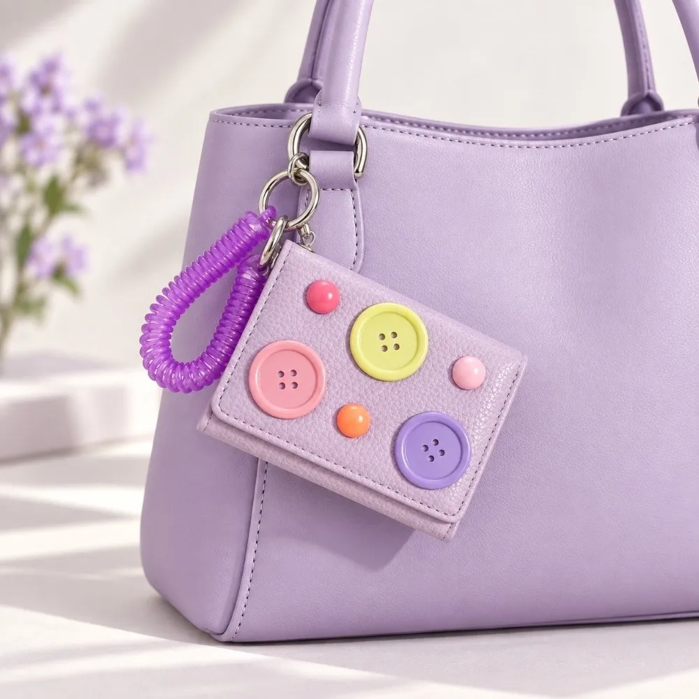Fashion PU Leather Short Wallet Multi Card Slots Dopamine Money Bag Large Capacity Cute Coin Purse for Women Girls