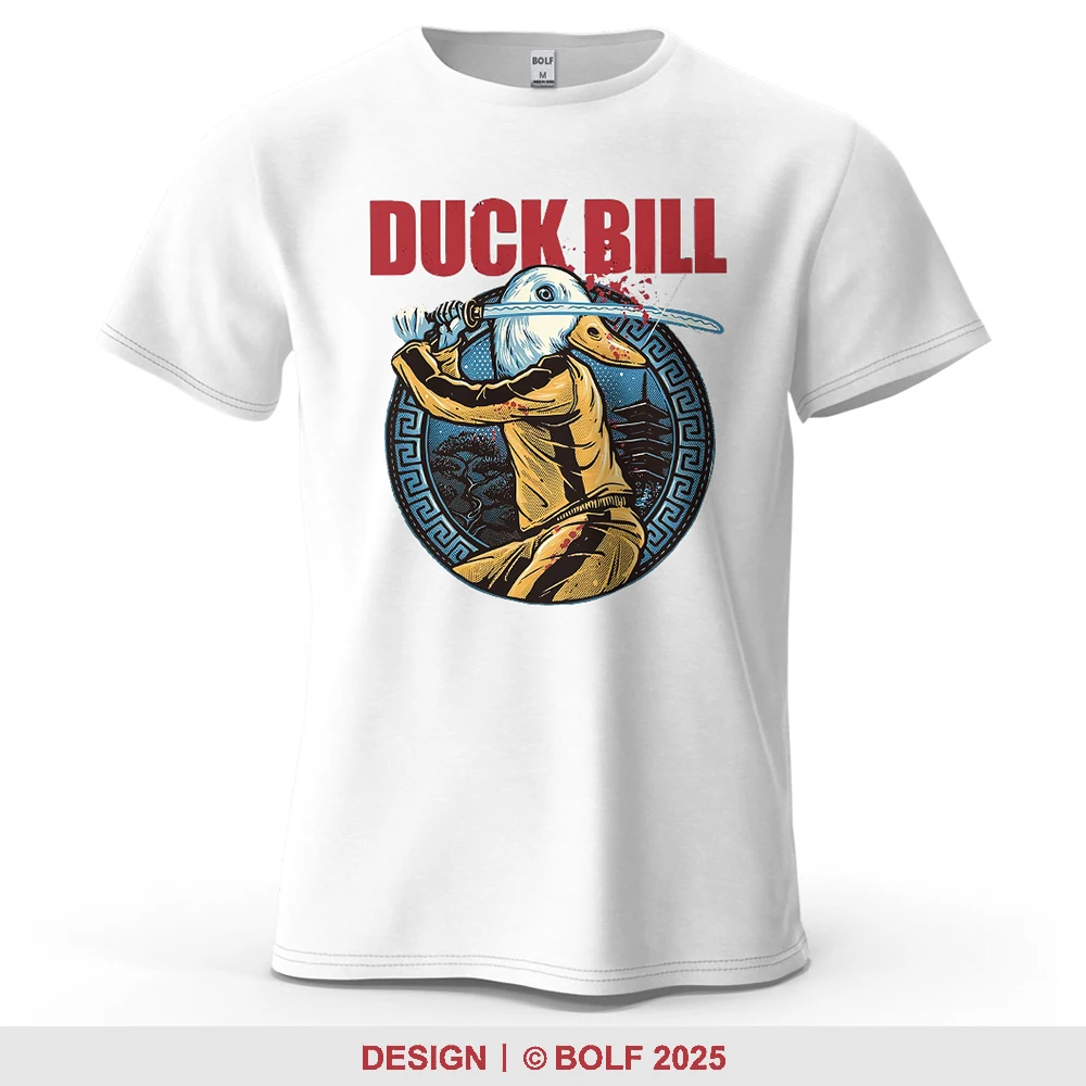 تي شيرت رجالي مطبوع عليه Duck Bill Warrior 100% قطن كبير الحجم تي شيرت إبداعي برسومات الشارع للنساء تي شيرت علوي ملابس الشارع #1