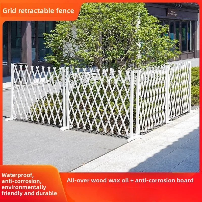Multi-Functional Retractable Wood Fence Panels Outdoor Garden Courtyard Divider Landscape Decor Wooden Furniture