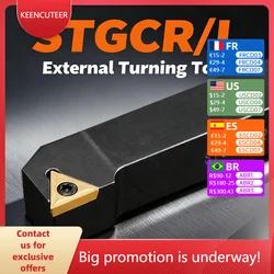 STGCR1212 STGCR1616 STGCR2020 STGCR2525 herramienta de torneado externo STGCR STGCL barra de corte CNC Barra de torno soporte de torneado