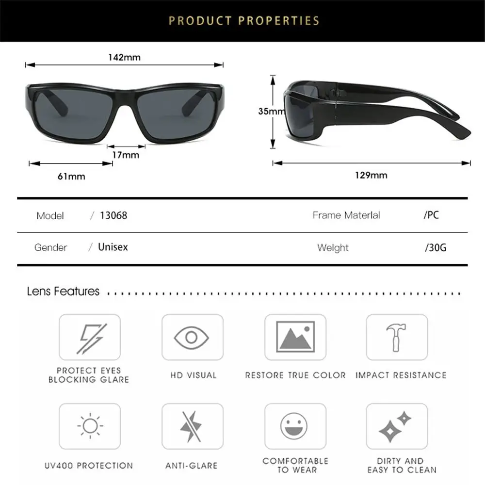 Fashion Sports Steampunk Punk Goggles Women Sun Glasses Men's Shades Y2K Sunglasses