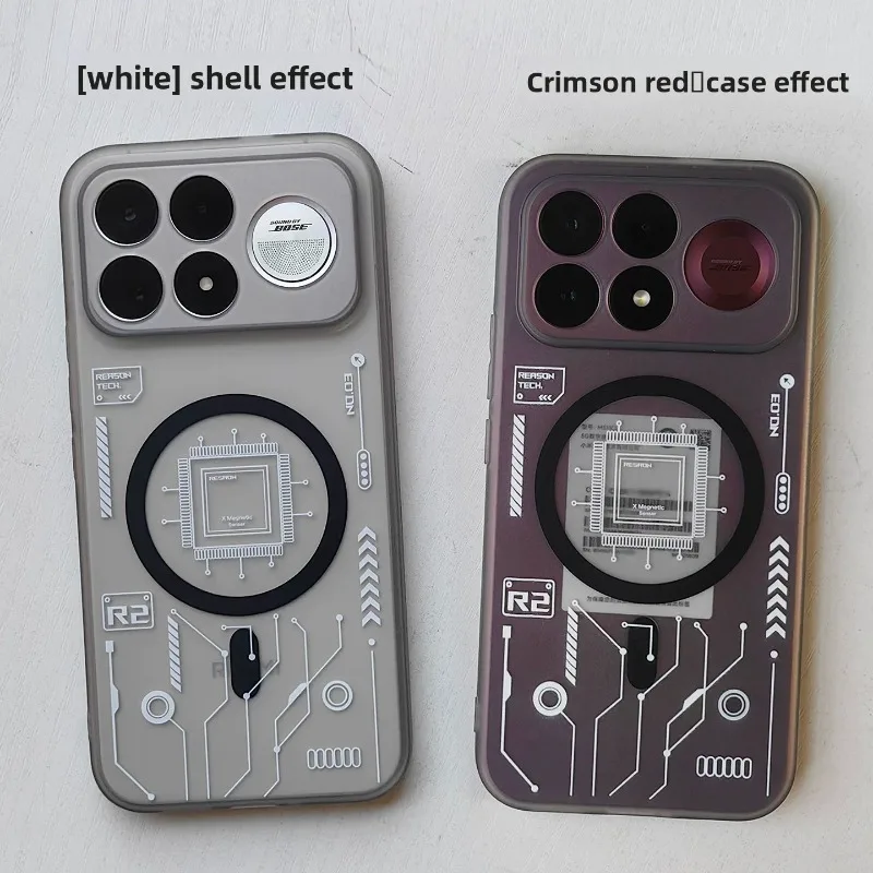 Etui do Poco F9 F8 Ultra Pro, stylowe, magnetyczne, matowe, o wrażeniu skóry, z TPU i silikonu, odporne na wstrząsy, kompatybilne z MagSafe. — zdjęcie produktu 4