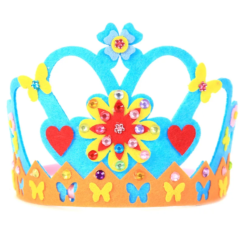 EVA Kids DIY Foam Sequins Crown Craft Toys for Children Creative Patterns Kindergarten Art Handmade Girl Gift Party Decorations