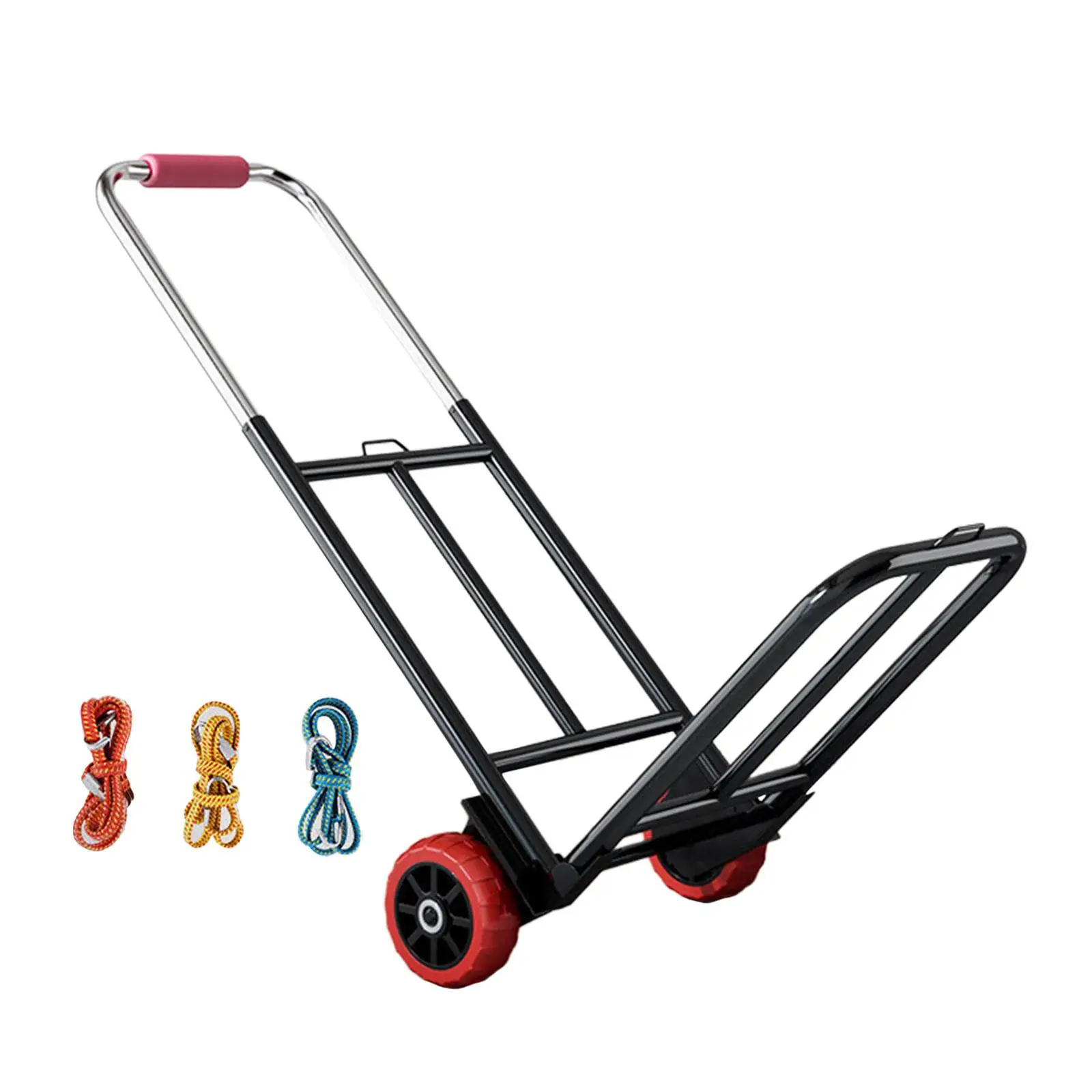 Luggage Trolley Cart Lightweight Rubber Wheels Folding Hand Truck Hand Cart for