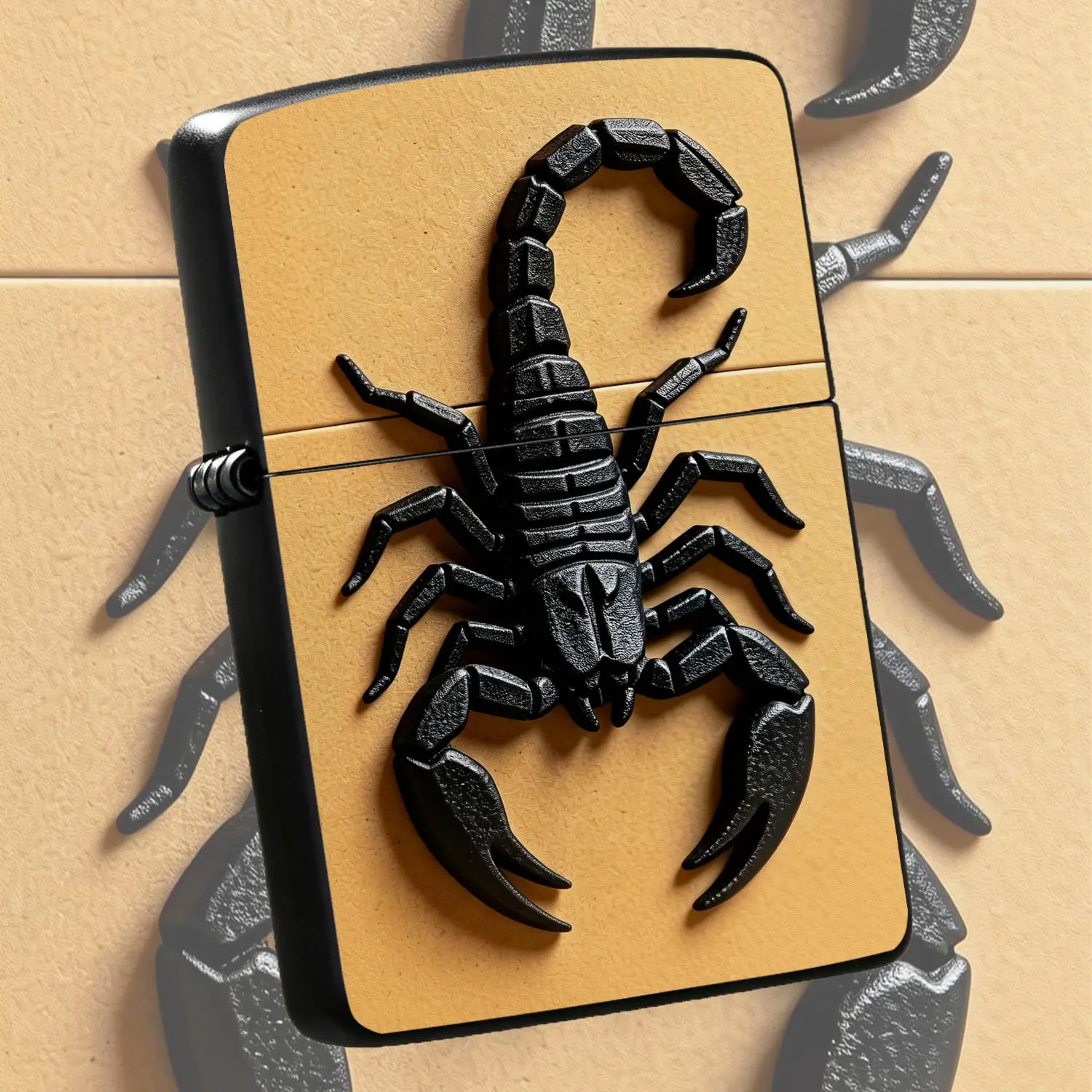 Creative Scorpion Embossed Decorative Lighter, Textured Cool Stylish Portable Ignition Accessory, Suitable For Outdoor Trips, Home Use, Business Travel, Various Daily Scenarios, Ideal Unique Practical Gift Choice For Pe A Humorous And Inter