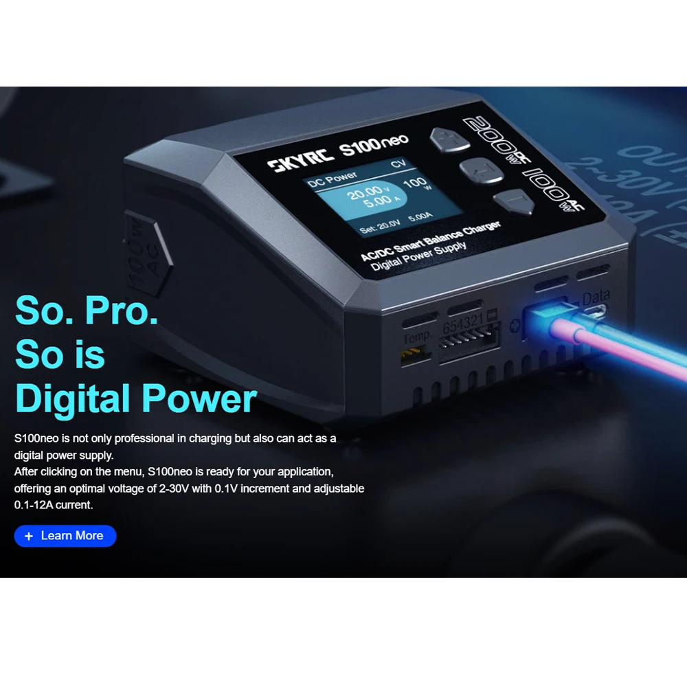ใหม่ SKYRC S100neo BALANCE Charger AC100W DC200W 12A สมาร์ท LiPo แบตเตอรี่ RC Charger Discharger สําหรับ LiPo/Li-Ion/Life/NiMH/NiCd/Pb