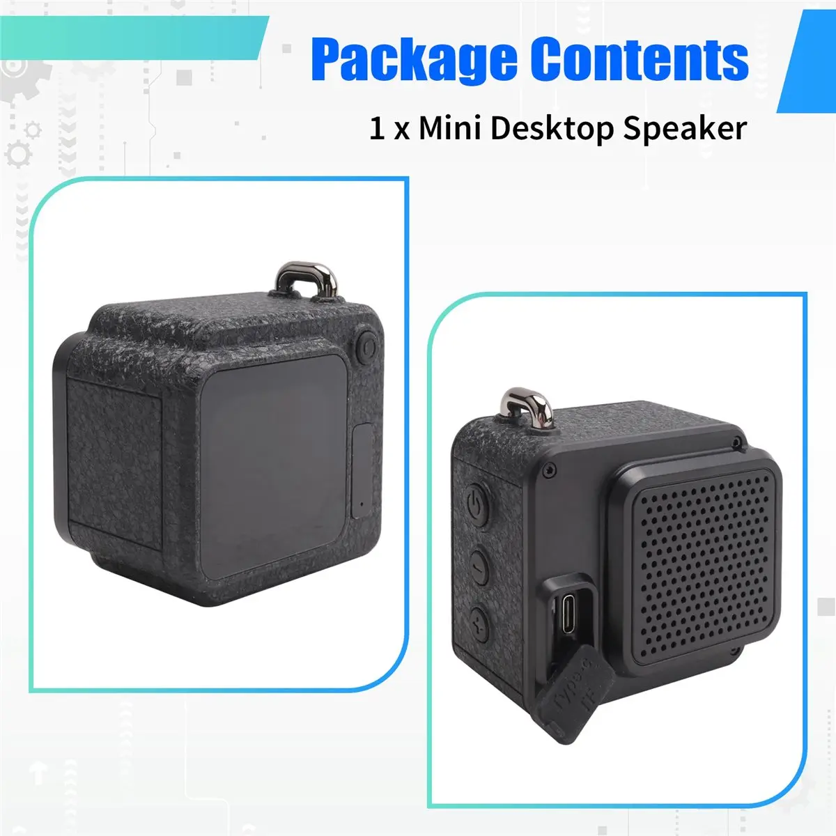 (BOFF) Smart Touch Screen Mini Speaker Wireless Stereo Outdoor Pocket Speaker Bluetooth Mini Desktop Speaker