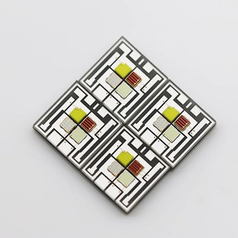 10pcs RGBW 5050 chip 12W LED SMD high power beads flat glass lens flashlight /car/bicycle lamp/stage light ALN substrate