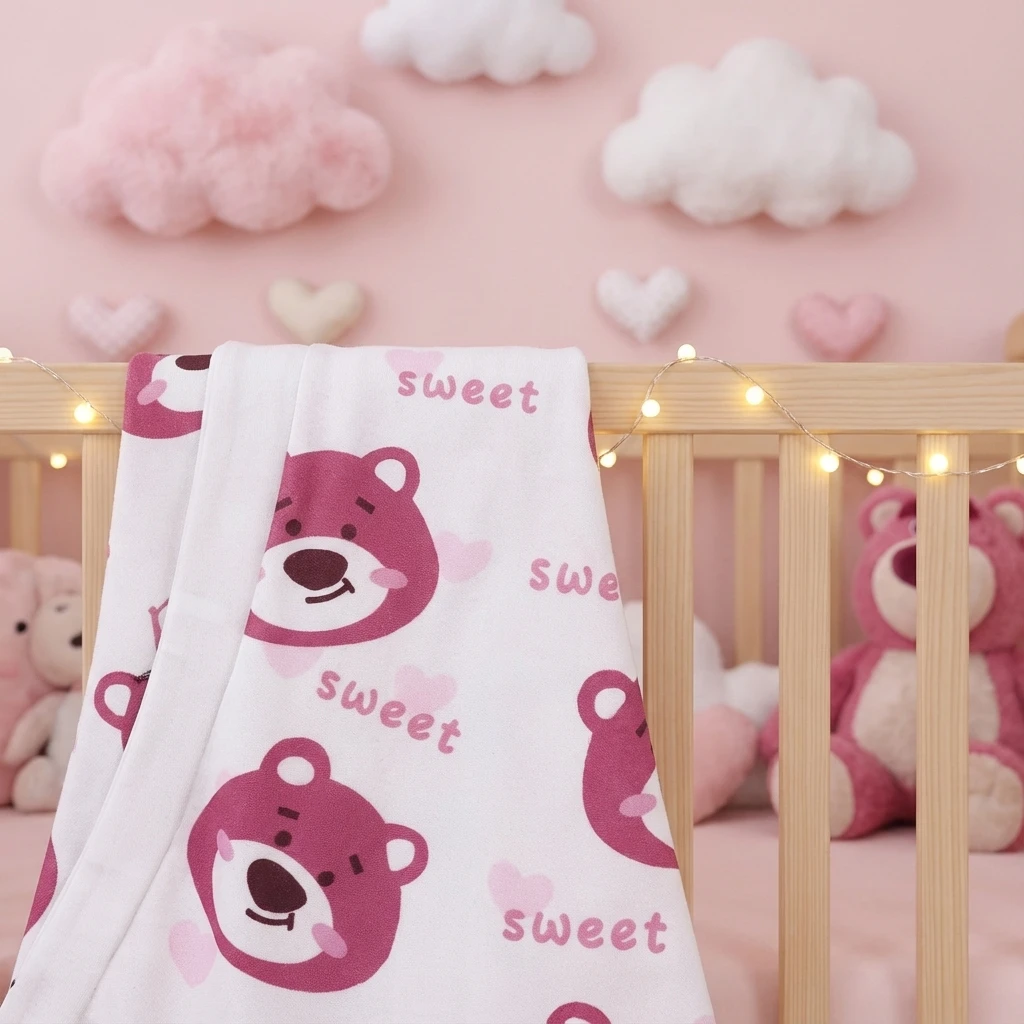 

Милая холщовая сумка Lotso, большая вместительная сумка-тоут для девочек, студенческий модный рюкзак, сумка для хранения с героями мультфильмов