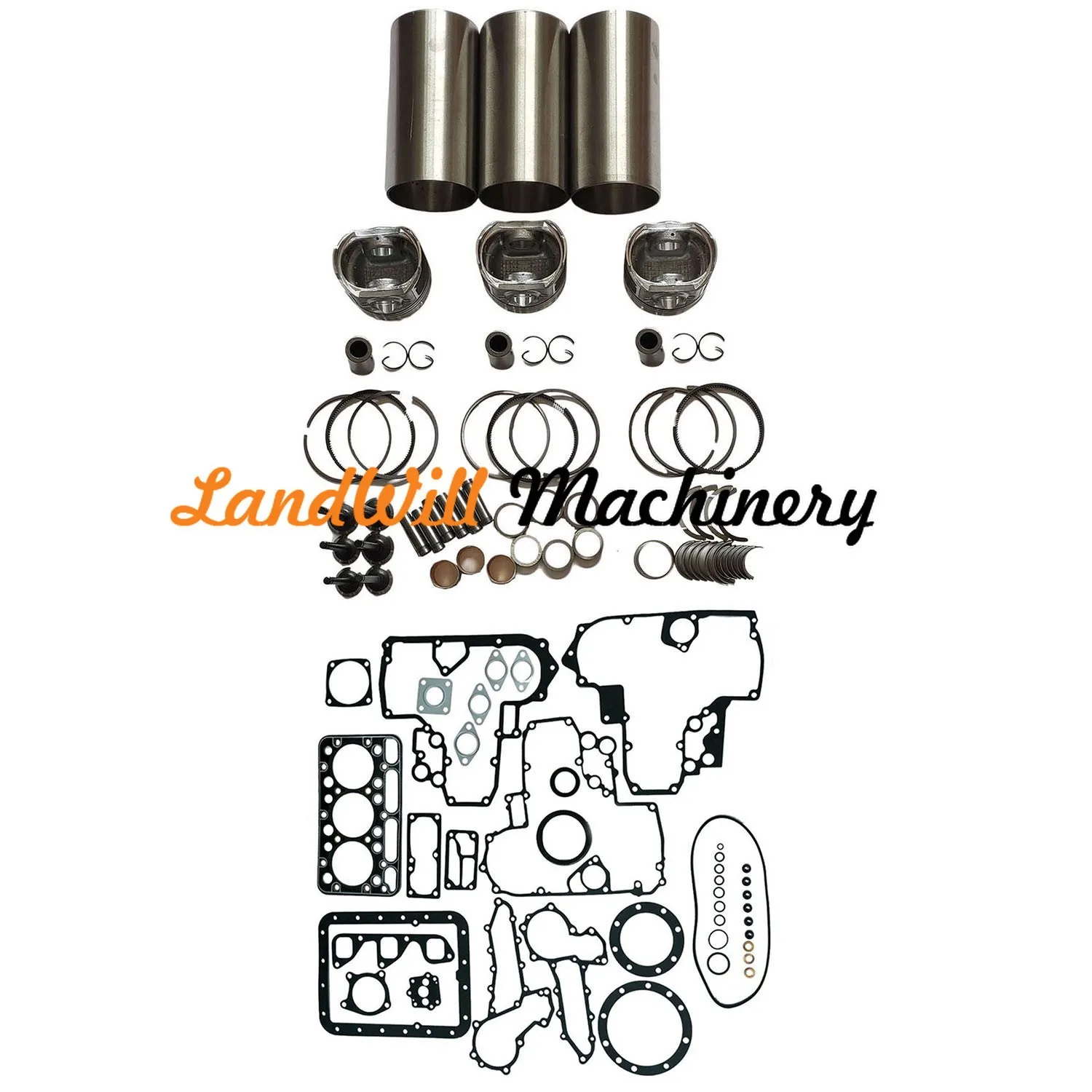 D1703 D1703E Engine Overhaul Rebuild Kit STD Fits Bobcat 325C 328 329 Excavator