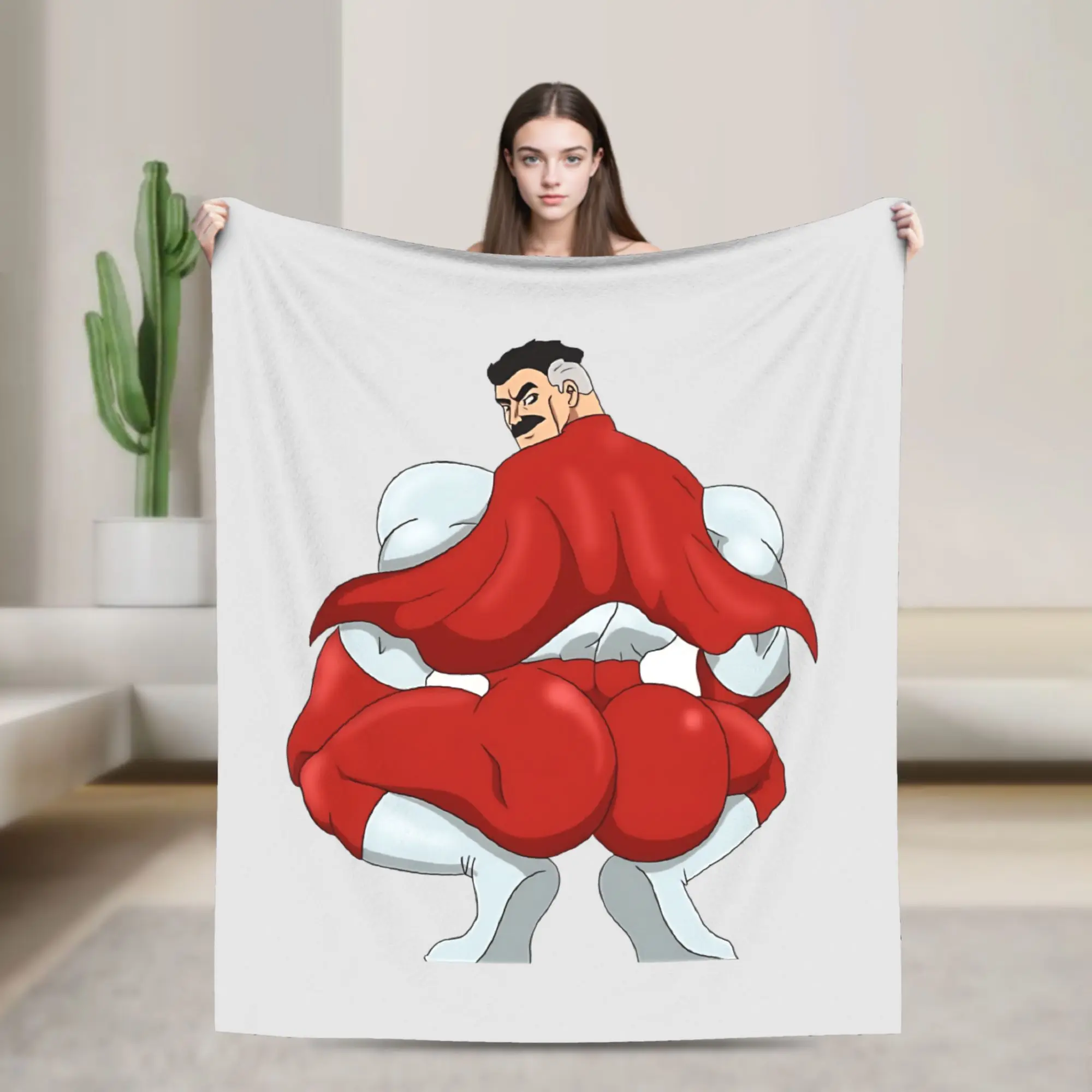Comic I-Invincible Hero Omni Man Warm Comfy Blankets  Pattern Travel Office Bedding Throws Living Room Sofa Bed Cover