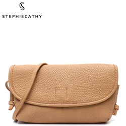 SC Simple Casual Genuine Leather Women Sling Bag Small Flap Messenger Handbags Female Daily Portable CowhideShoulder Phone Purse